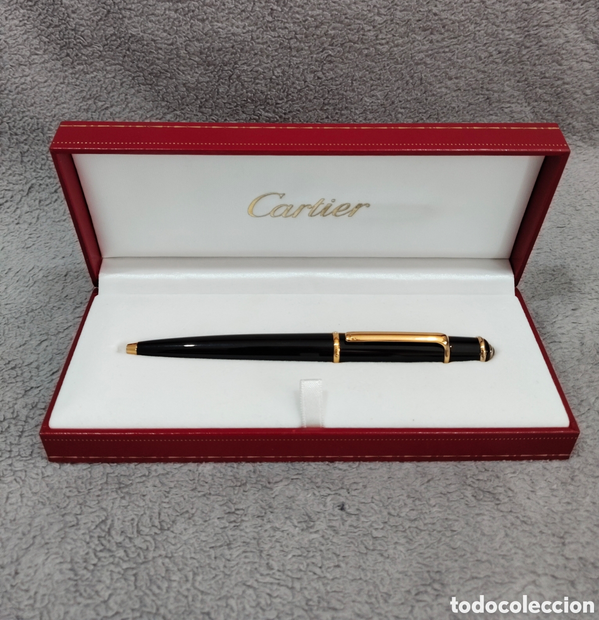 Bol&iacute;grafos antiguos: Bol&iacute;grafo Cartier di&aacute;bolo en perfecto estado, caja y documentaci&oacute;n