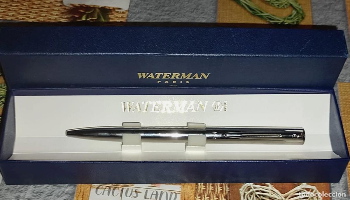 Bol&iacute;grafos antiguos: Waterman H&eacute;misph&egrave;re Narrow Band &ndash; Bol&iacute;grafo acero Made in France con estuche original