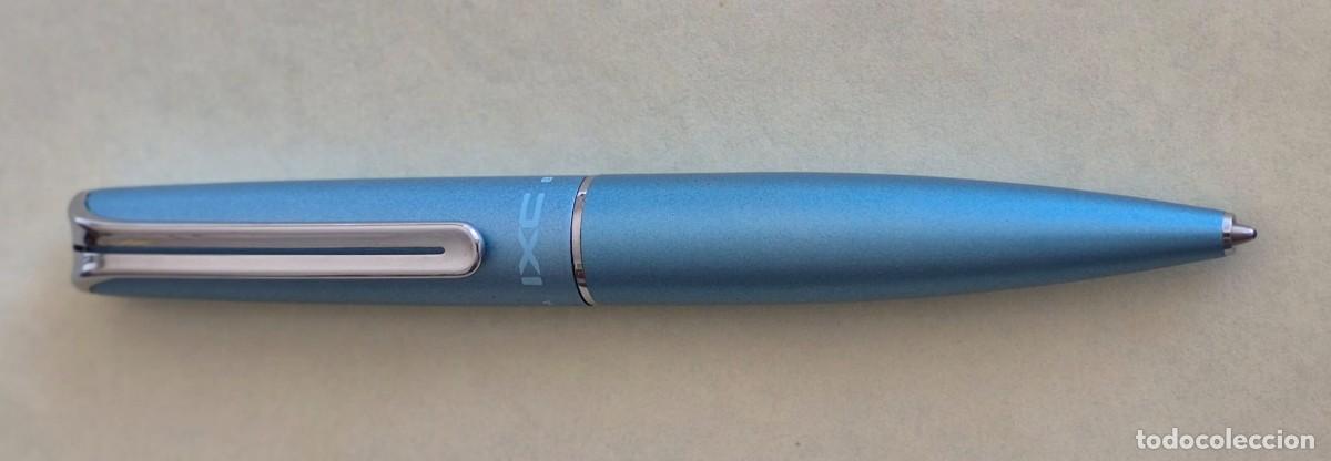 Bol&iacute;grafos antiguos: INOXCROM &ndash; modelo MINI NAKED &ndash; acero cromado azul turquesa