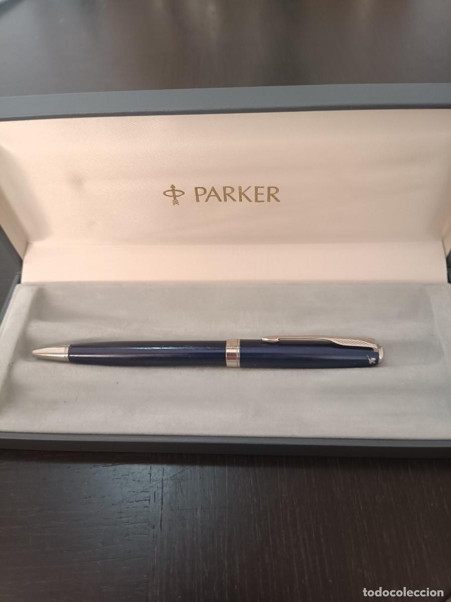 Stylos-bille anciens: Bol&iacute;grafo PARKER Sonnet Azul Laca con Detalles Cromados (CT)