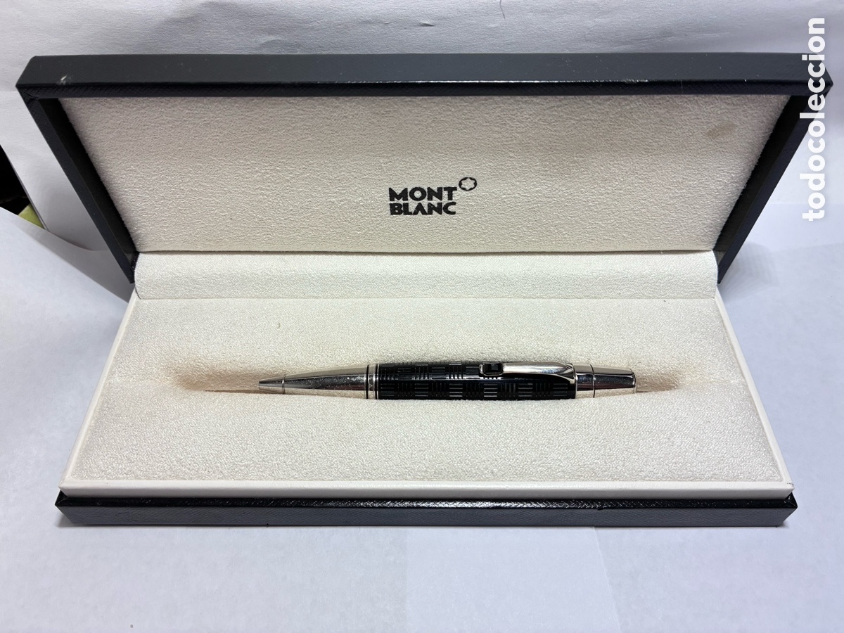 Bol&iacute;grafos antiguos: Bol&iacute;grafo Montblanc Boheme de resina negra y platino