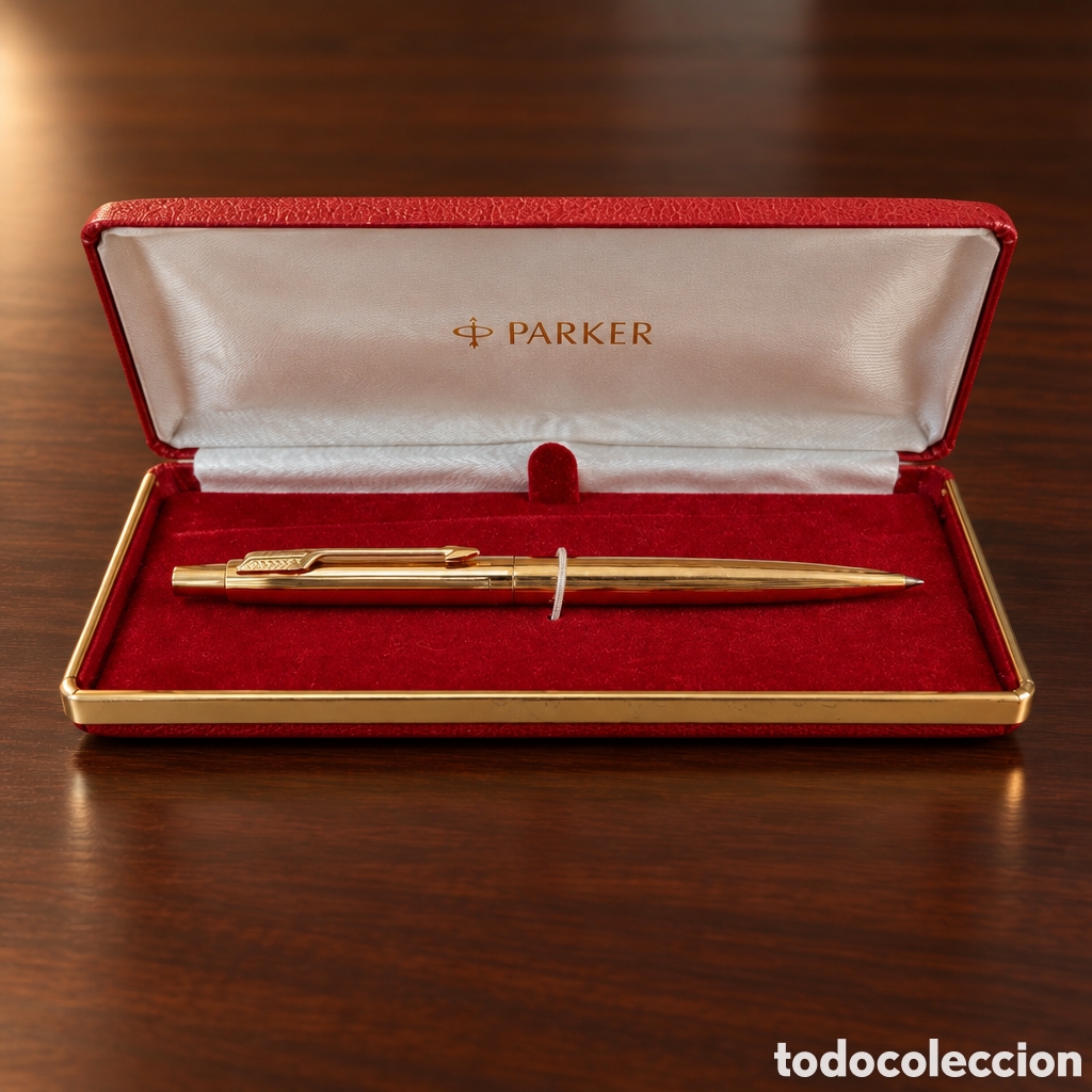 Bol&iacute;grafos antiguos: ELEGANTE BOL&Iacute;GRAFO PARKER BA&Ntilde;ADO EN ORO. FUNCIONA PERFECTAMENTE, MUY BUEN ESTADO. EN CAJA ORIGINAL