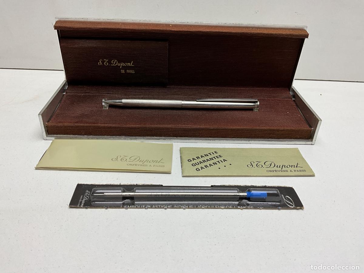 Bol&iacute;grafos antiguos: BOL&Iacute;GRAFO ST. DUPONT EN PLATA 925 - FABRICACION FRANCESA - USADO