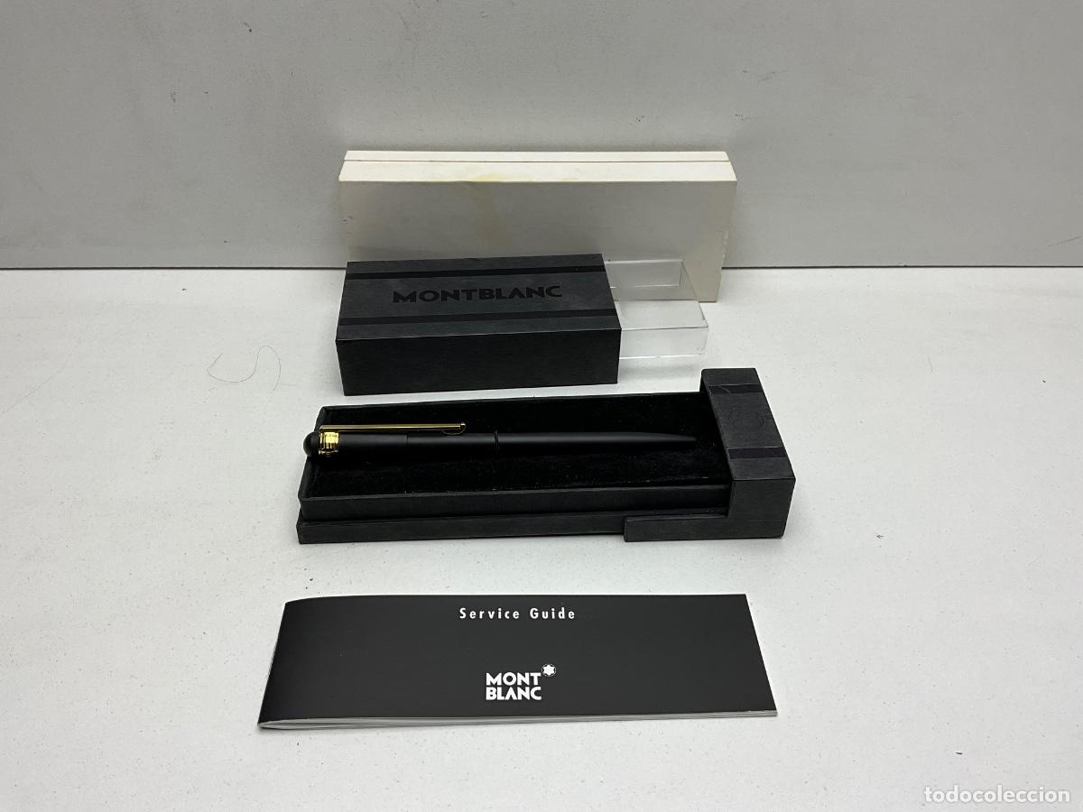 Bol&iacute;grafos antiguos: BOL&Iacute;GRAFO ESFEROGRAFO MONTBLANC SCENIUM - CON CAJA Y DOCUMENTACI&Oacute;N - METAL NEGRO MATE Y CHAPADO EN O