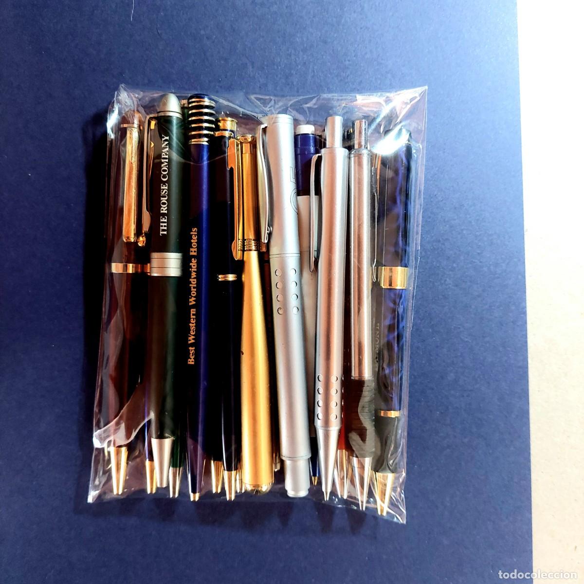 Bol&iacute;grafos antiguos: LOTE DE 18 BOLIGRAFOS PUBLICIDAD ( AMERICANOS ) A&Ntilde;OS 90