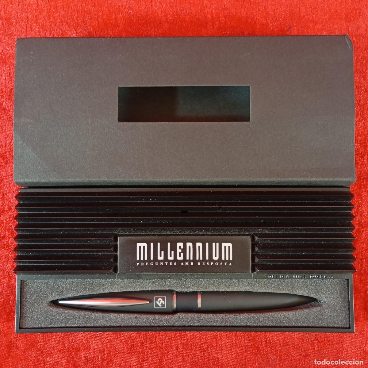 Bol&iacute;grafos antiguos: BOL&Iacute;GRAFO GRIS OBSCURO - MARCA MILLENNIUM - CON SU EMPAQUE - 14 CM