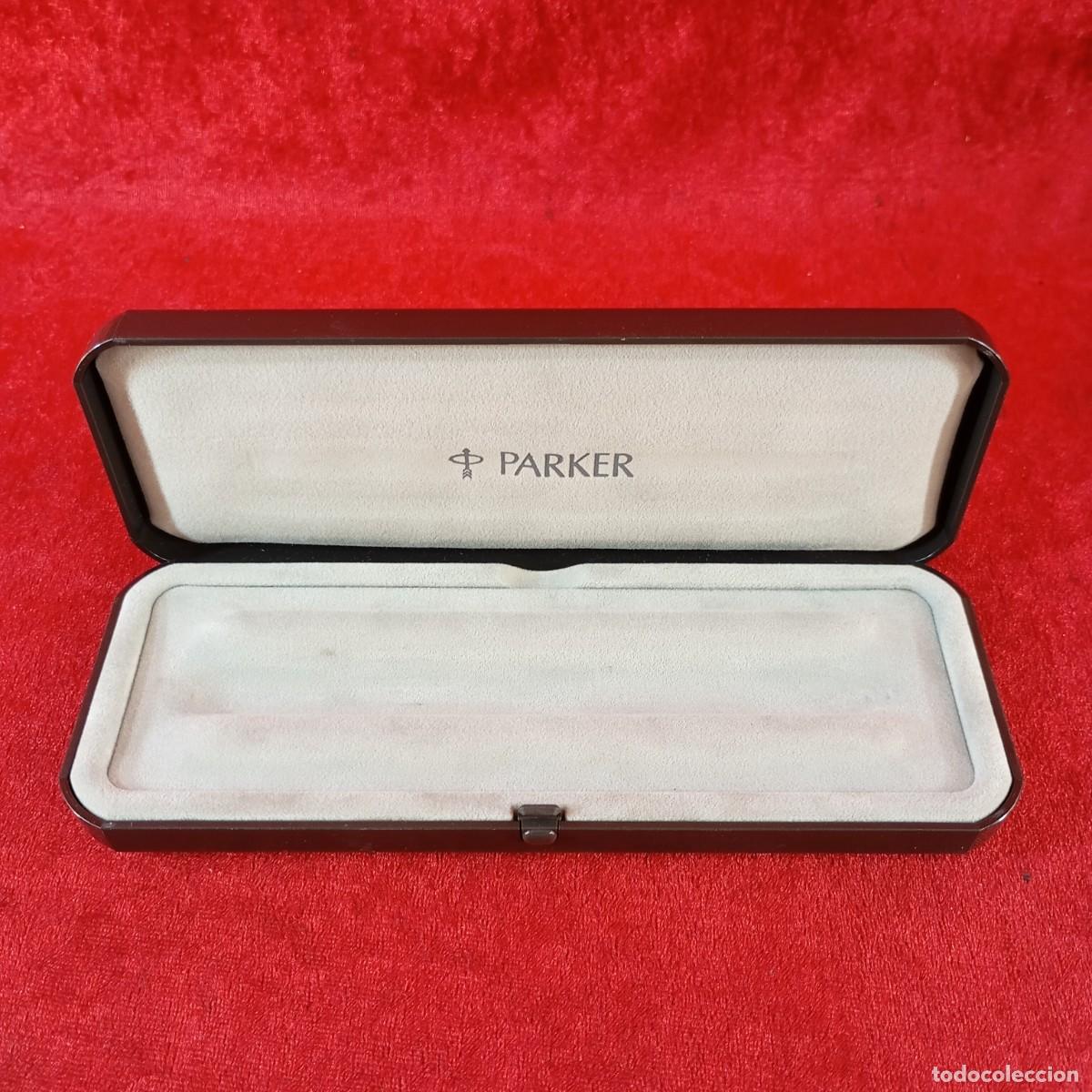 Bol&iacute;grafos antiguos: ESTUCHE DE BOL&Iacute;GRAFO VINTAGE COLOR NEGRO - MARCA PARKER - 7 X 18,5 CM