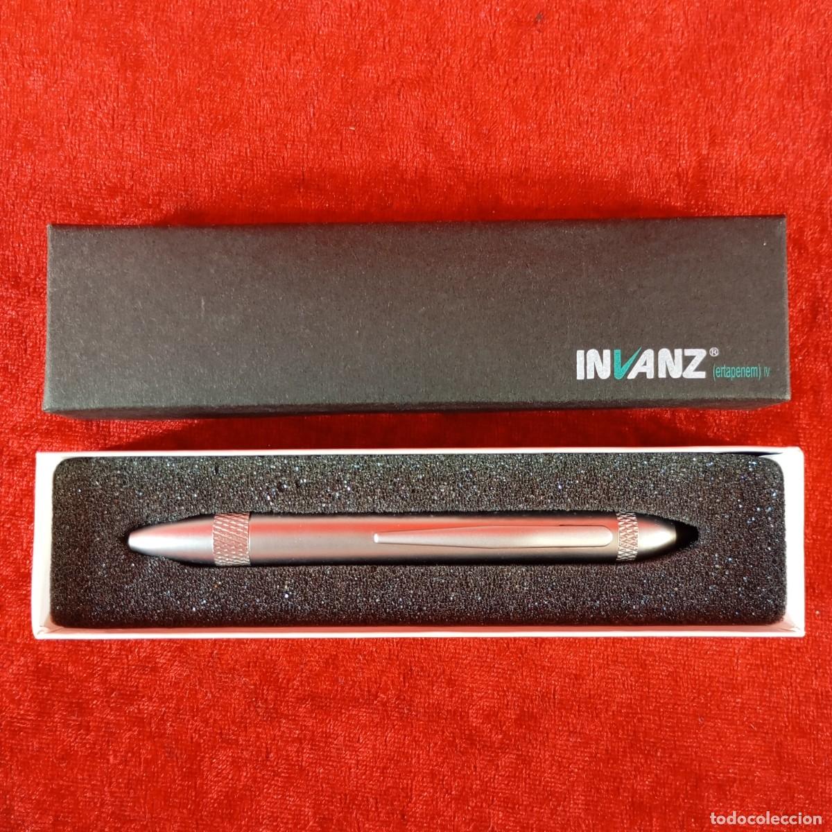 Bol&iacute;grafos antiguos: BOL&Iacute;GRAFO VINTAGE FARMAC&Eacute;UTICO - MARCA INVANZ, ERTAPENEM IV - FABRICADO POR MERC&Ntilde; - 11 CM