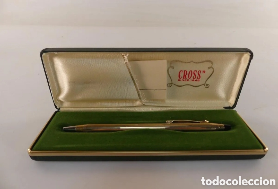 Bol&iacute;grafos antiguos: Bol&iacute;grafo Cross chapado en oro 10K