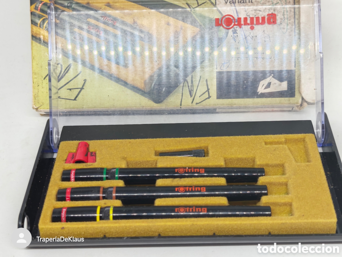 Bol&iacute;grafos antiguos: Juego de Estil&oacute;grafos - Estil&oacute;grafos T&eacute;cnicos Rotring - car106