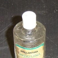 Botellas antiguas: FRASCO BRILLANTINA ONDULINA PERFUMERIAS SEGURA VACIO MEDIDA 8*3 CMS. Lote 25712977