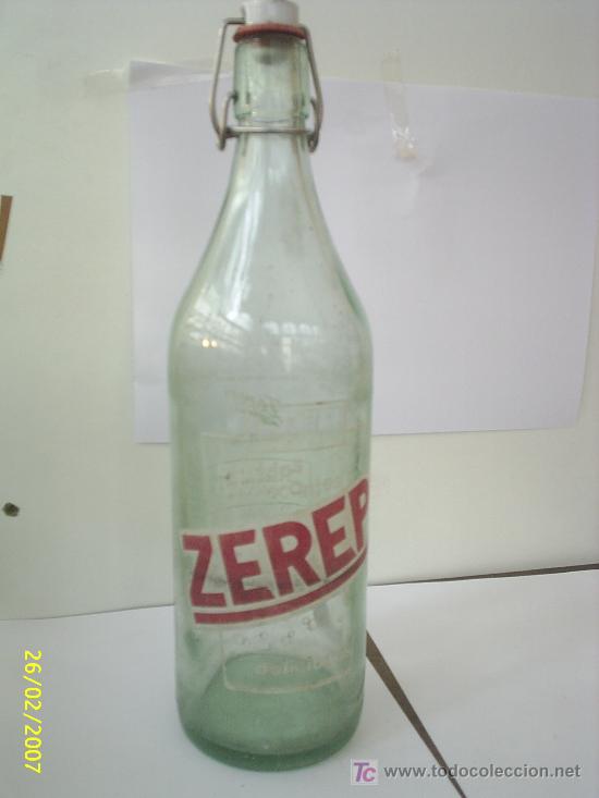 Botellas antiguas: Botella de bebida refrescante Zerep - Foto 1