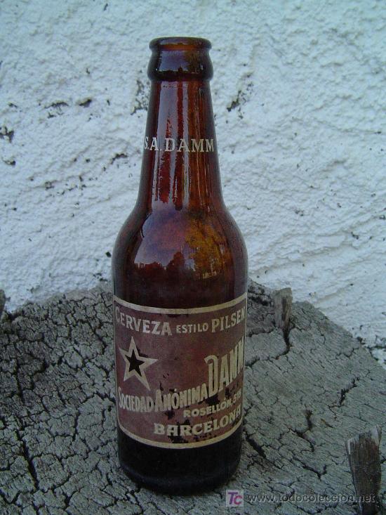 Botellas antiguas: BOTELLA CERVEZA  DAMM - Foto 1