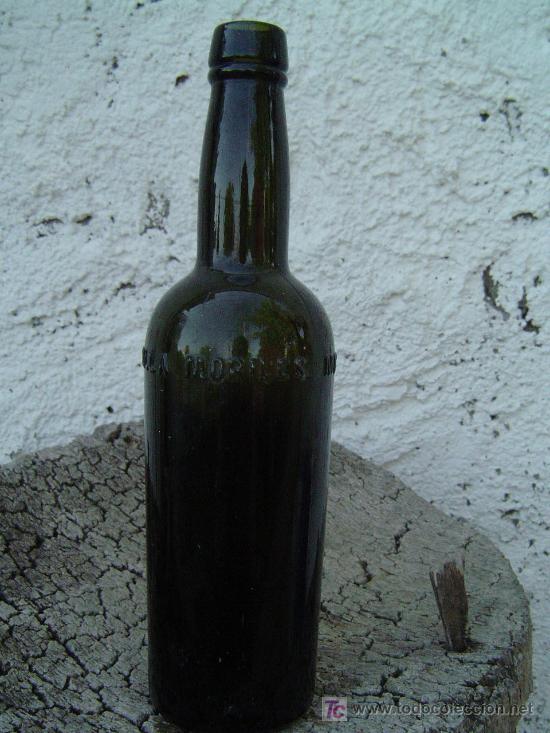 Botellas antiguas: BOTELLA MORILES MONTILLA  LETRAS EN RELIEVE - Foto 2