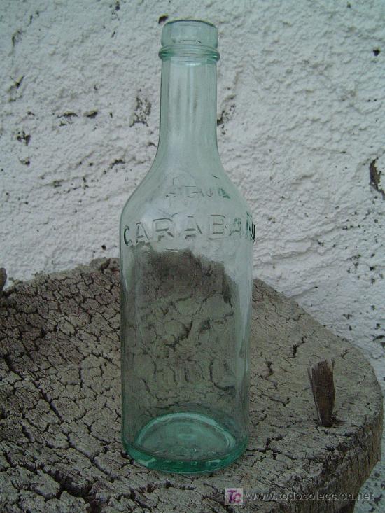 Botellas antiguas: BOTELLA AGUA DE CARABA&Ntilde;A - Foto 1