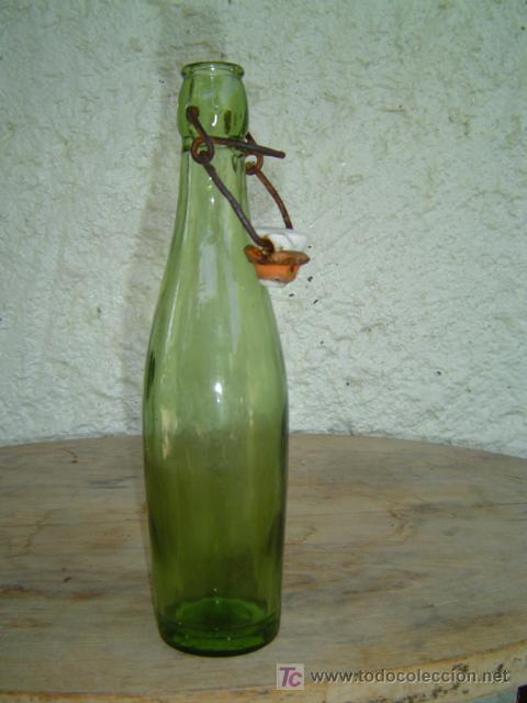 Botellas antiguas: BOTELLA COLOR VERDE - Foto 2