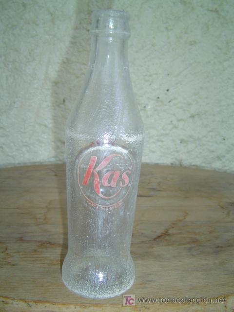 Botellas antiguas: BOTELLIN KAS SERIGRAFIADO - Foto 1