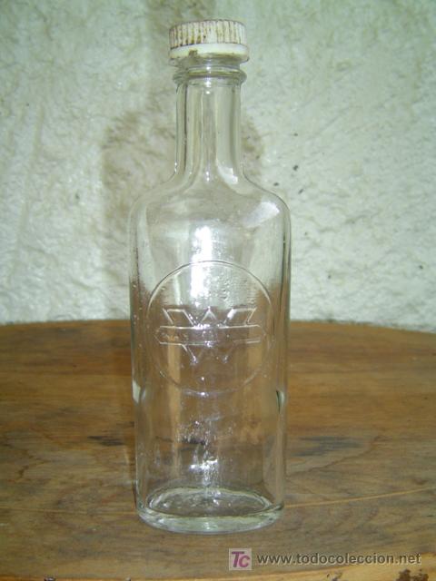 Botellas antiguas: BOTELLA MEDICAMENTO WASSERMANN LETRAS EN RELIEVE - Foto 1