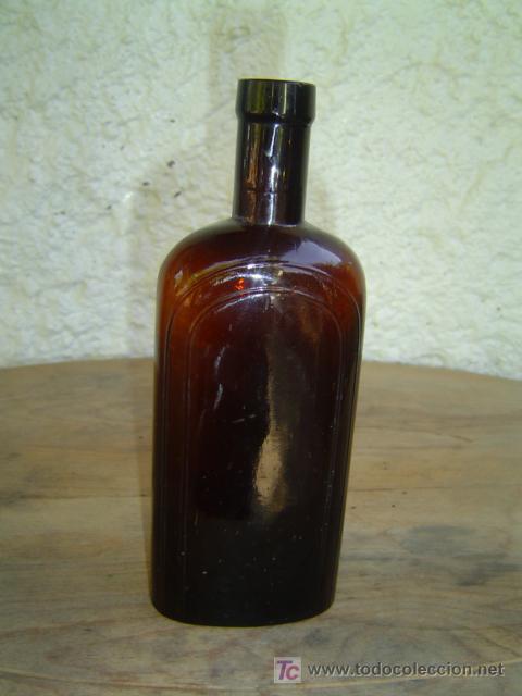 Botellas antiguas: BOTELLA LABORATORIO COLOR MARRON - Foto 1
