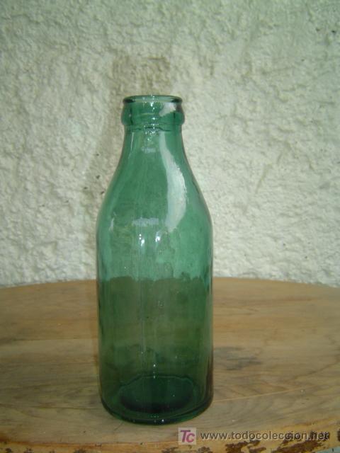Botellas antiguas: 1 BOTELLA COLOR VERDE - Foto 1