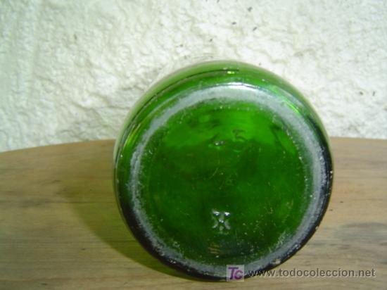 Botellas antiguas: BOTELLA COLOR VERDE - Foto 3
