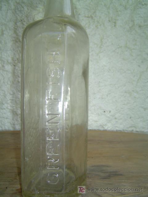 Botellas antiguas: BOTELLA DRY GIN  LETRAS EN RELIEVE - Foto 3