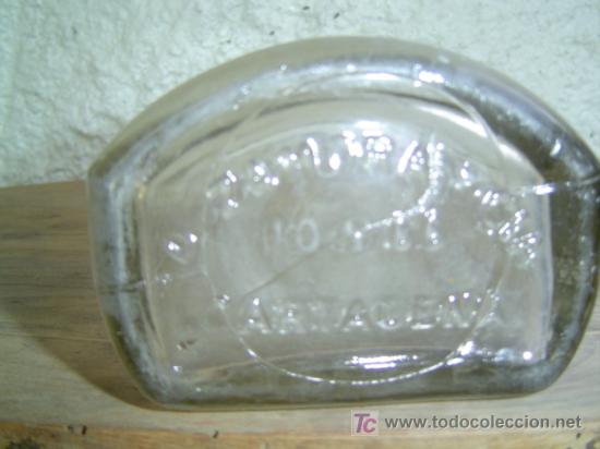 Botellas antiguas: BOTELLA DRY GIN  LETRAS EN RELIEVE - Foto 4