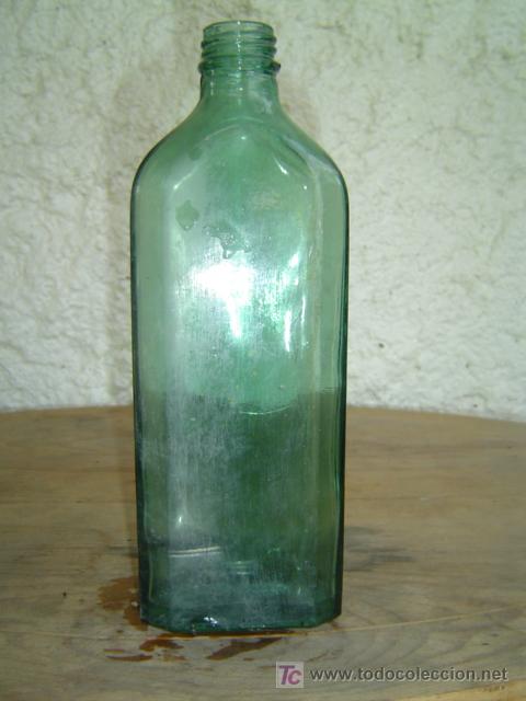 Botellas antiguas: BOTELLA COLOR VERDE - Foto 2