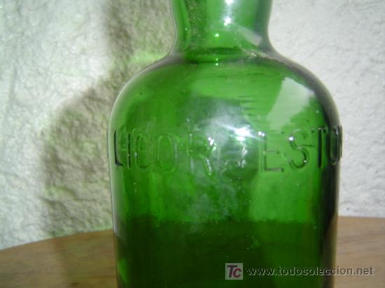 Botellas antiguas: BOTELLA GRAN LICOR ESTOMACAL LETRAS EN RELIEVE - Foto 2