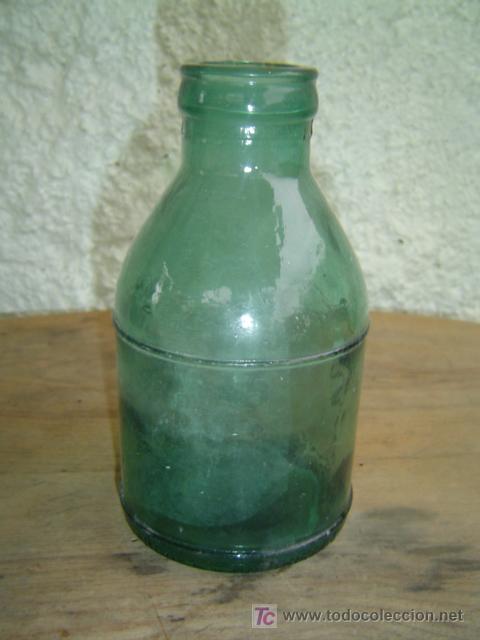 Botellas antiguas: 1 BOTE LLA COLOR VERDE - Foto 1