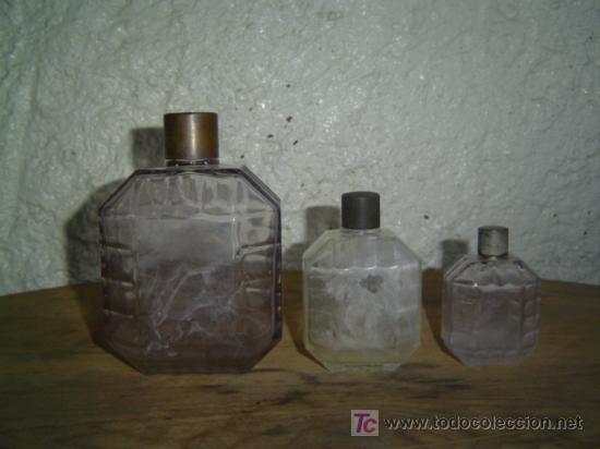 Botellas antiguas: 3 BOTELLAS  DE COLONIA - Foto 1