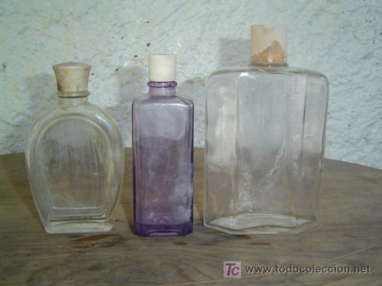 Botellas antiguas: 3 BOTELLAS DE PERFUME EVA, PERERA Y KESMAR - Foto 1