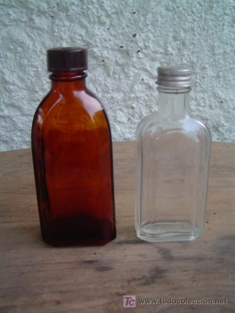 Botellas antiguas: 2 BOTELLAS 1 MARRON Y 1CLARA - Foto 1