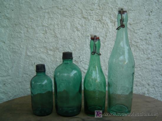 Botellas antiguas: COLECCION BOTELLAS FORET LETRAS EN RELIEVE - Foto 1