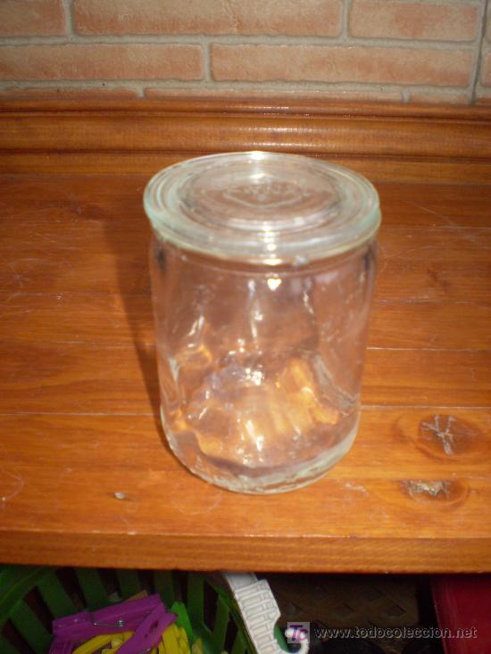 Botellas antiguas: BERNAL. BOTE DE CRISTAL CON TAPA. - Foto 3