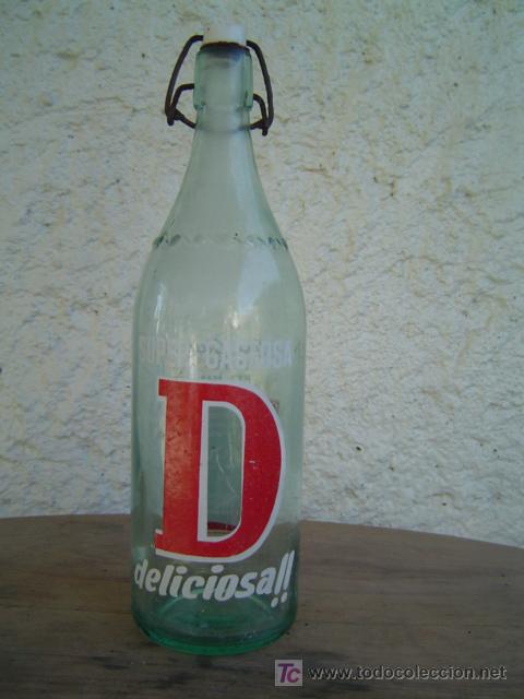 Botellas antiguas: BOTELLA SUPER GASEOSA  D LERIDA - Foto 1