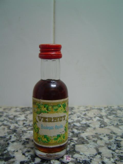Botellas antiguas: BOTELLIN DE VERMUT BODEGAS AYALA - Foto 1