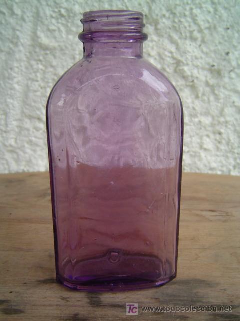 Botellas antiguas: BOTELLA COLOR LILA - Foto 1