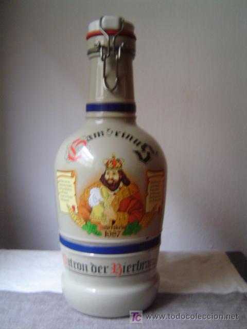 Botellas antiguas: BOTELLA DE CERVEZA GAMBRINUS - Foto 1