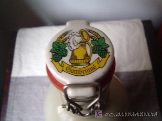 Botellas antiguas: BOTELLA DE CERVEZA GAMBRINUS - Foto 2