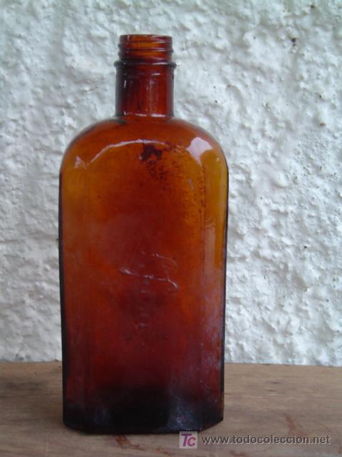 Botellas antiguas: BOTELLA LABORATORIO COLOR MARRON - Foto 1