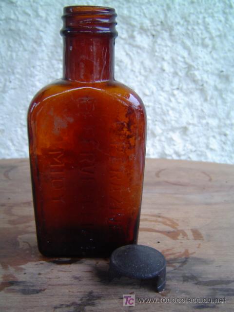 Botellas antiguas: BOTELLA LABORATORIO MIDY LETRAS EN RELIEVE - Foto 1