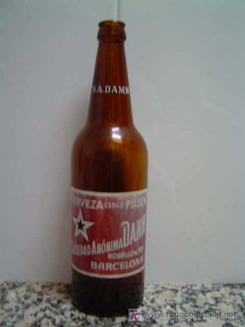 Botellas antiguas: BOTELLA CERVEZA DAMM - Foto 1