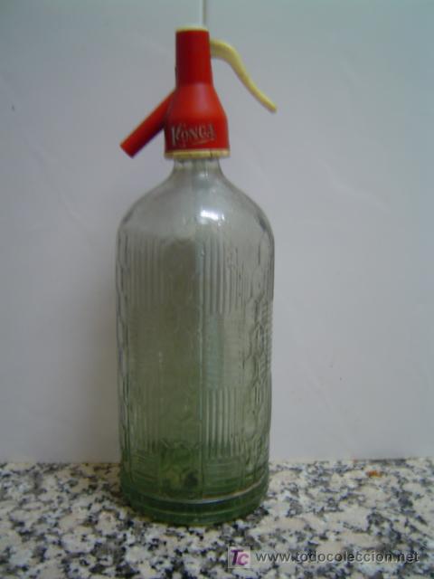 Botellas antiguas: SIFON KONGA LETRAS EN RELIEVE EN LA BASE - Foto 1