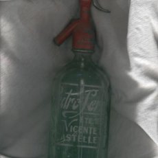Botellas antiguas: SIFON. PEDRO SERRA. SAN VICENTE DE CASTELLET. SANT VICENÇ DE CASTELLET. ANTIGUO . SERIGRAFIADO.