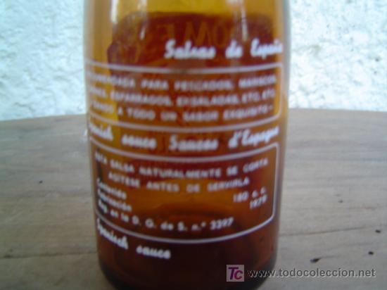 Botellas antiguas: BOTELLA SALSA DE ROMESCO SERIGRAFIADA - Foto 3