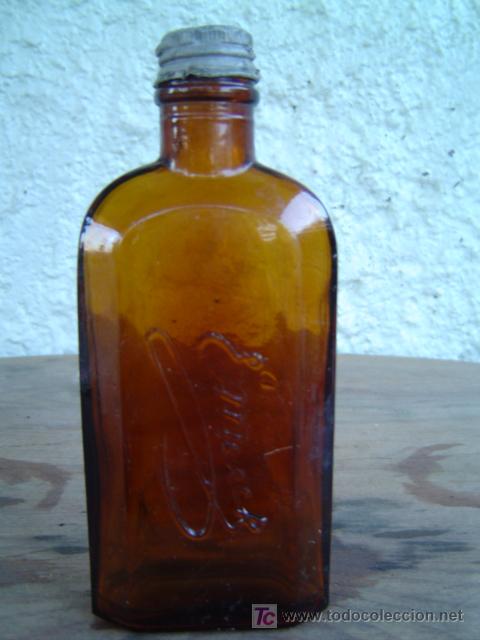 Botellas antiguas: BOTELLA LABORATORIOS EMERCK LETRAS EN RELIEVE - Foto 1