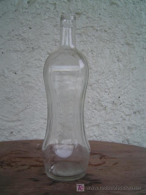 Botellas antiguas: BOTELLA DE ANIS SALZILLO LETRAS EN RELIEVE - Foto 1