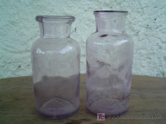 Botellas antiguas: 2 BOTES DE FARMACIA - Foto 1
