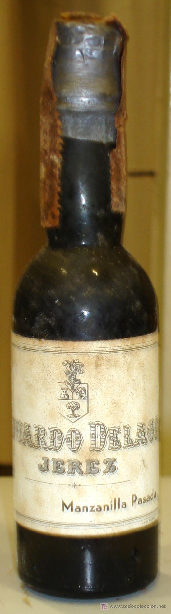Botellas antiguas: BOTELLIN DE EDUARDO DELAGE. - Foto 1